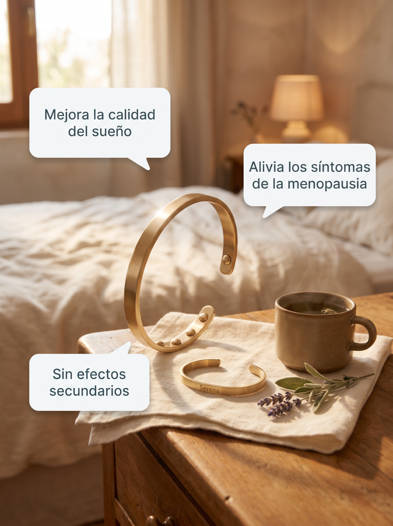 Serena - Pulsera de Acupresión para Eliminar Síntomas de Menopausia