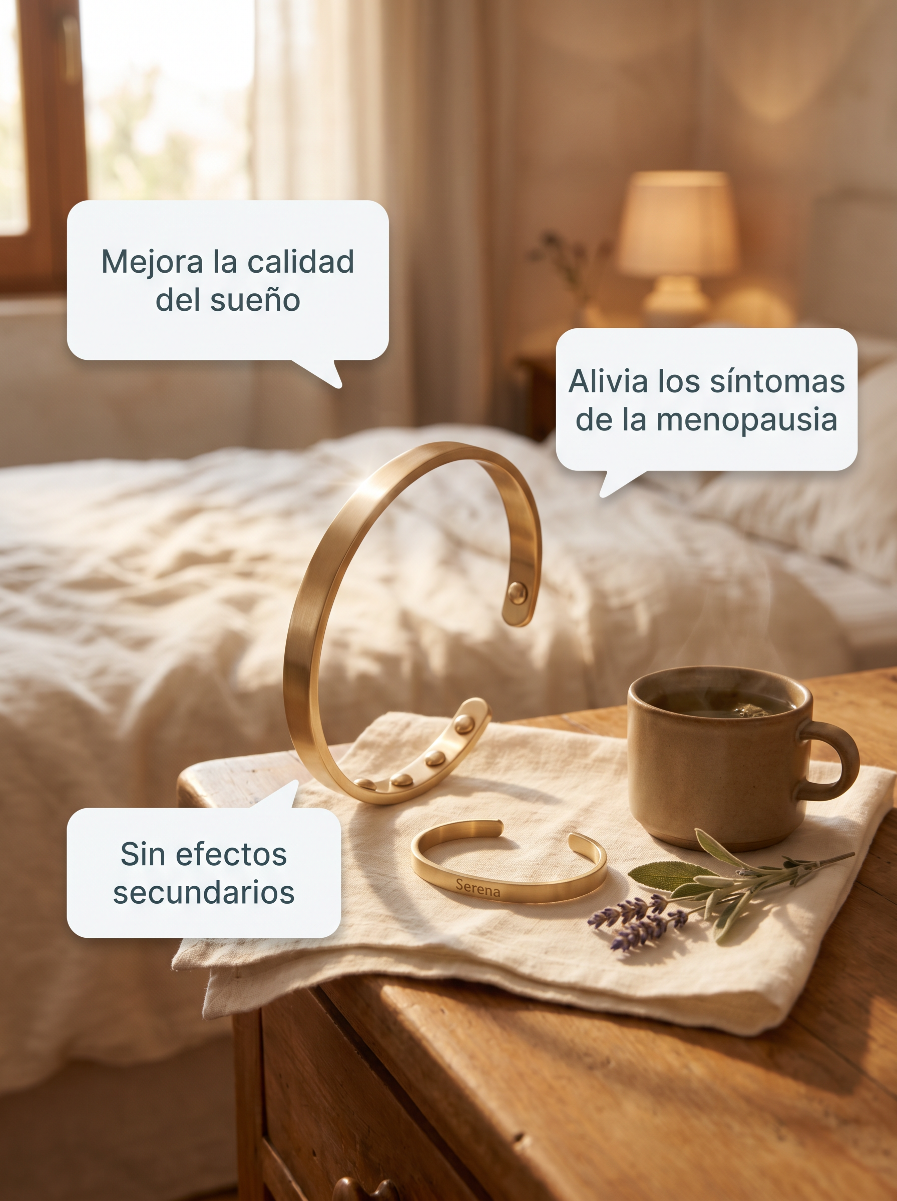 Serena - Pulsera de Acupresión para Eliminar Síntomas de Menopausia