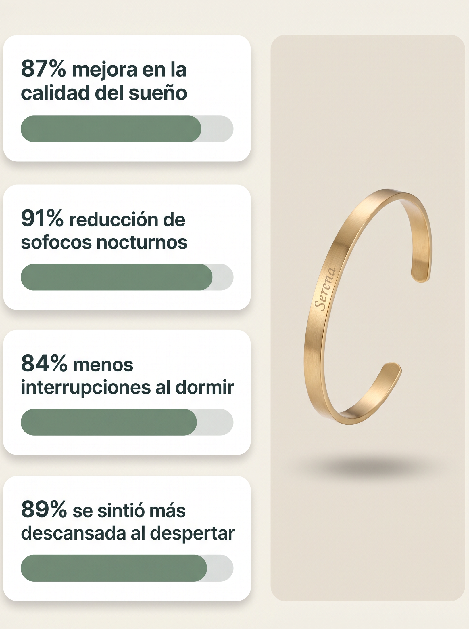 Serena - Pulsera de Acupresión para Eliminar Síntomas de Menopausia