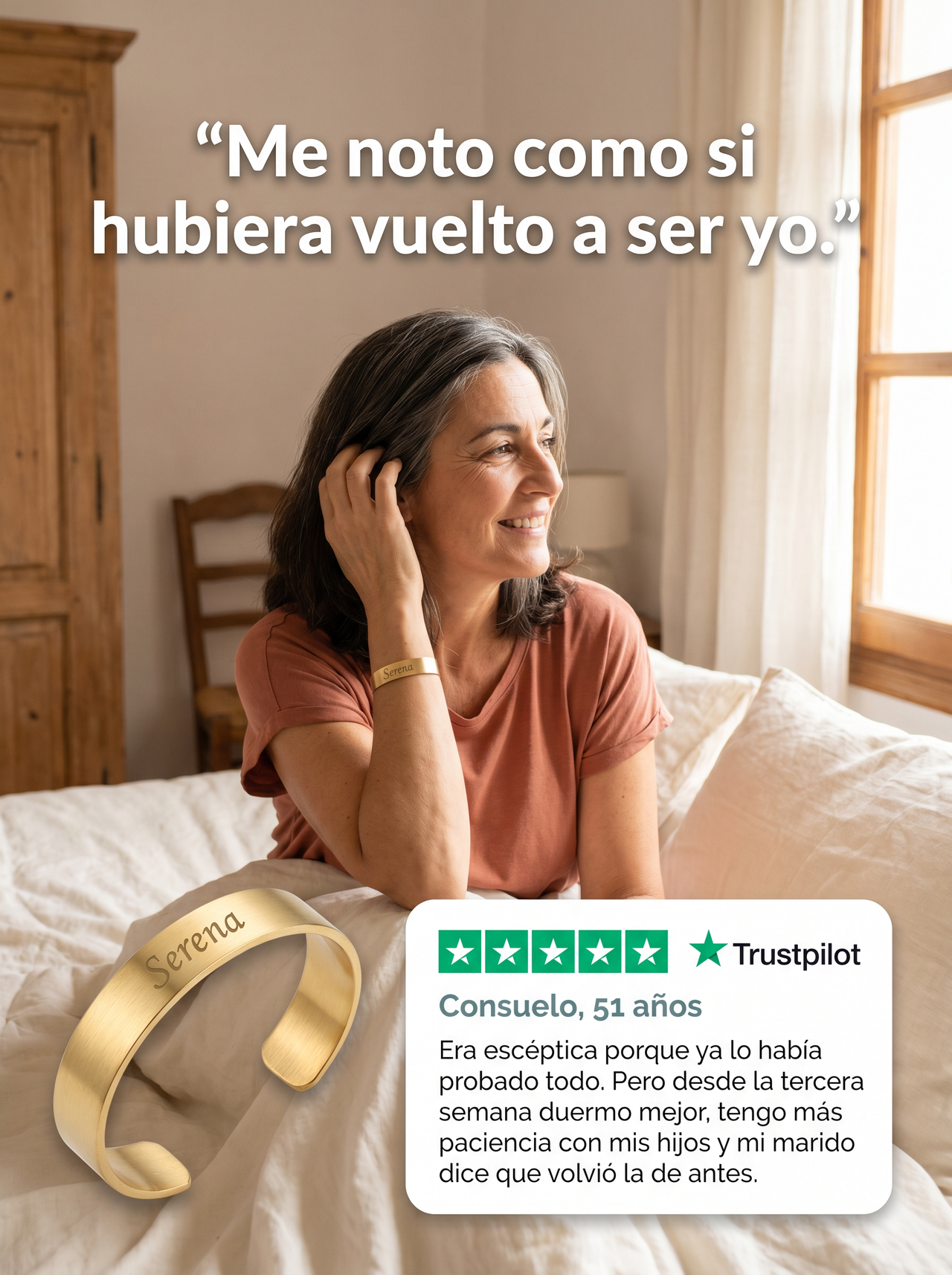Serena - Pulsera de Acupresión para Eliminar Síntomas de Menopausia