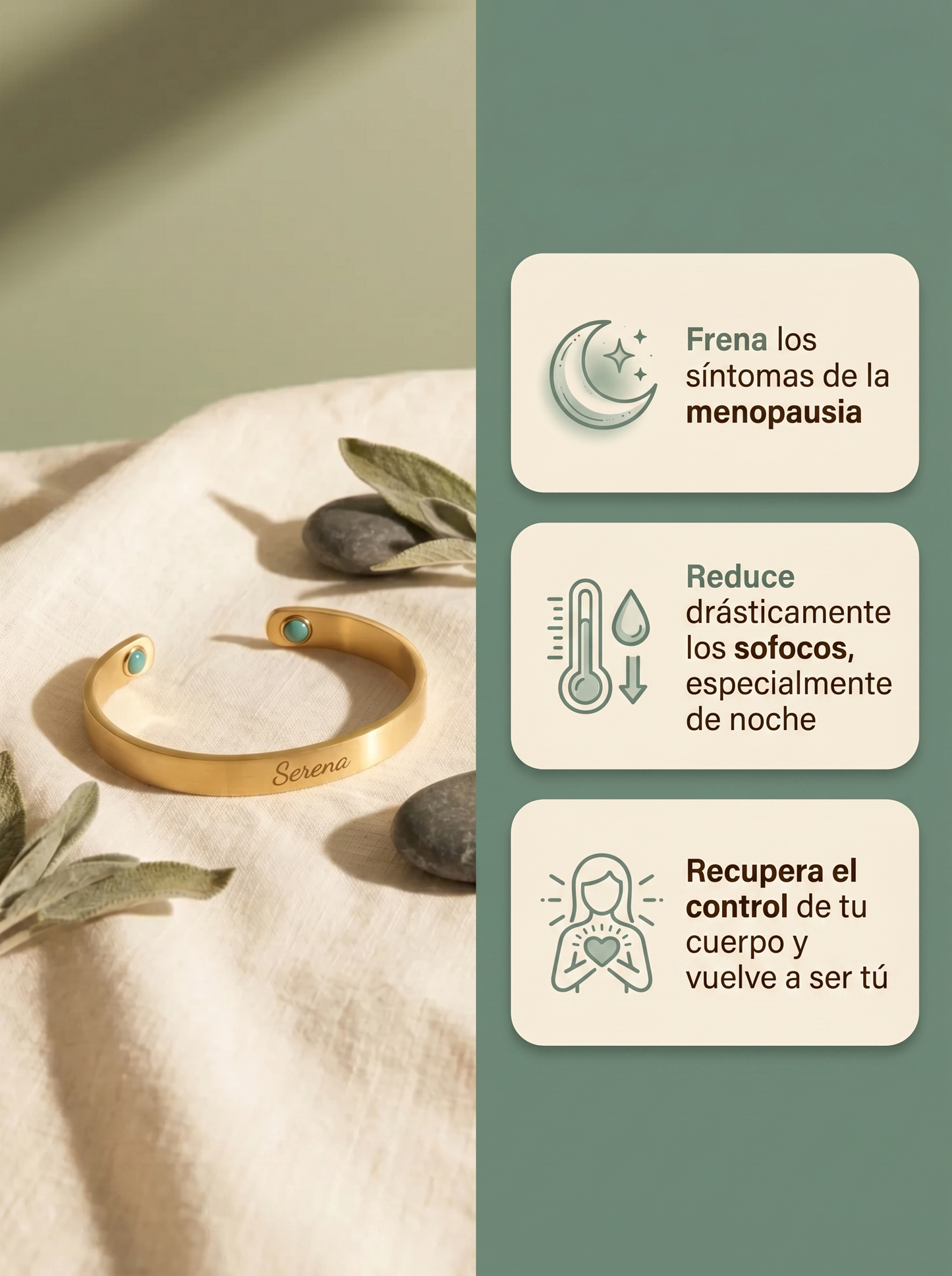 Serena - Pulsera Magnética para Aliviar los Síntomas de Menopausia