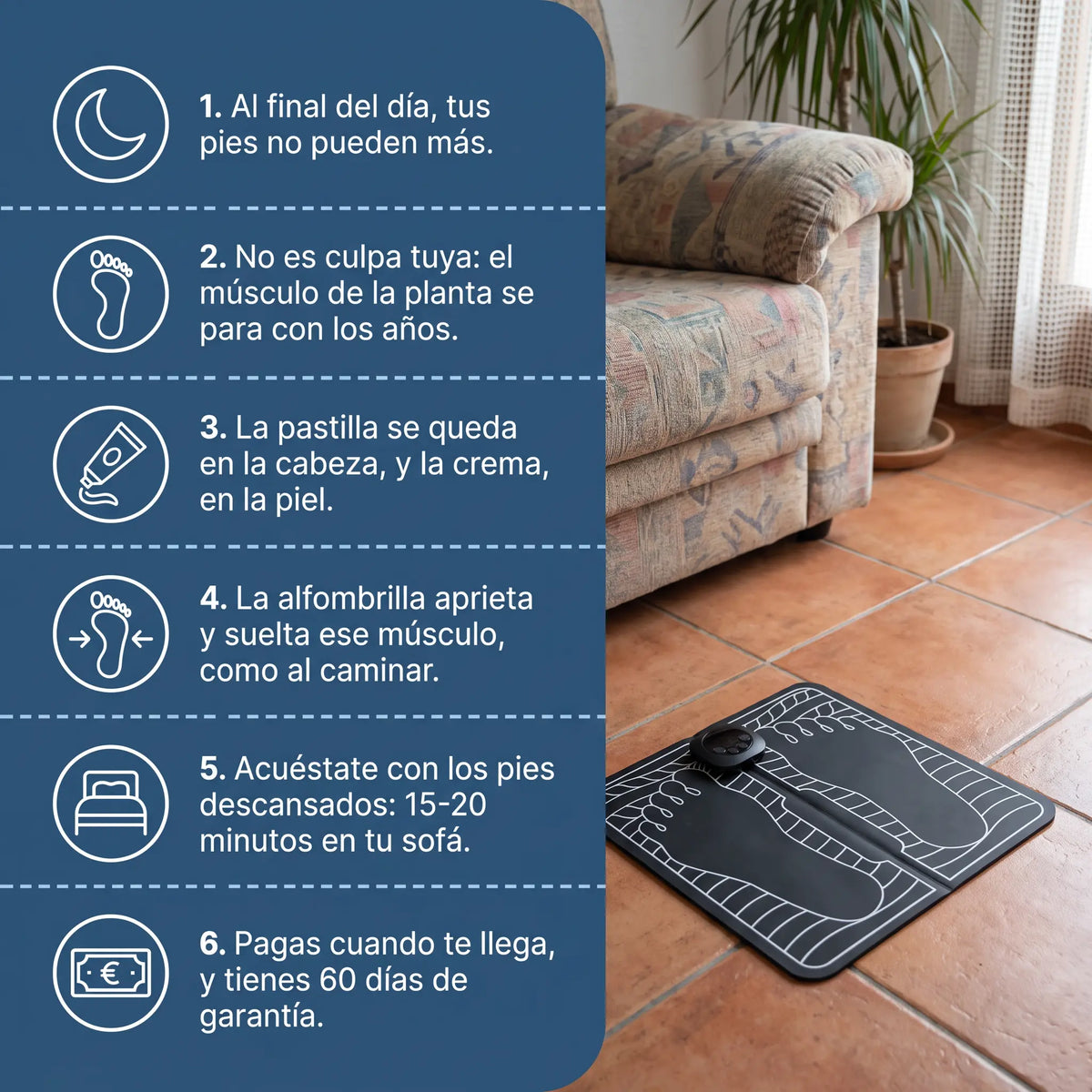 Neurostep - Alfombrilla de Masaje diseñada para Despertar los Músculos Dormidos de tus Pies